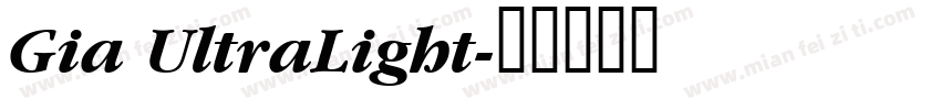 Gia UltraLight字体转换